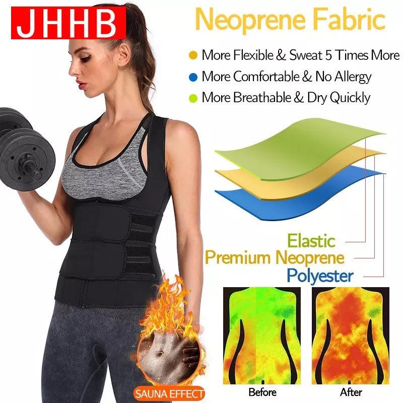 Suor Trainer Cintura Colete Espartilho Emagrecimento Para Perda De Peso Corpo Shaper Terno Sauna Compressão Cinto Barriga Tops Shapewear