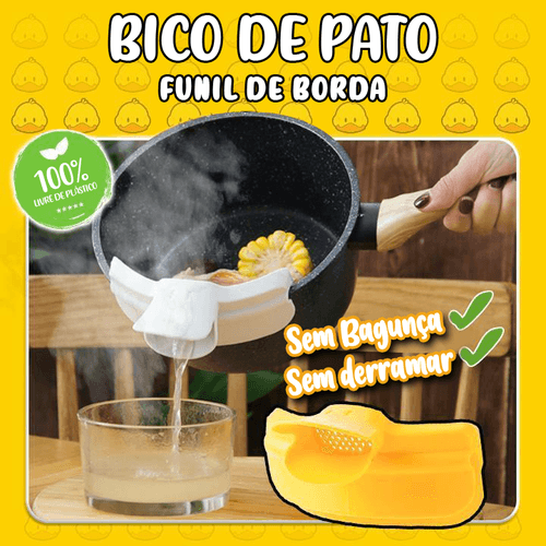 Funil de Borda Redonda Bico de Pato Resistente ao Calor